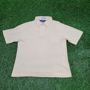 Vintage 90 MOD Polo Shirt M/L 20x24 Yellow Ardmore Cropped